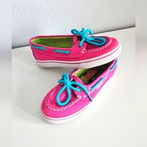 3/$30 Worn Once Sperry Topsider Hot Pink Teal Biscayne Boat Deck Loafer Shoes